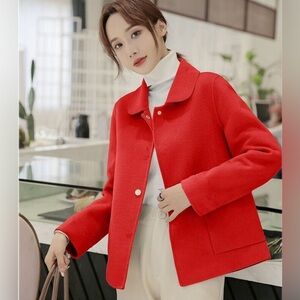 Joans,‎ New York signature women’s size 12 cropped blazer red striped textured